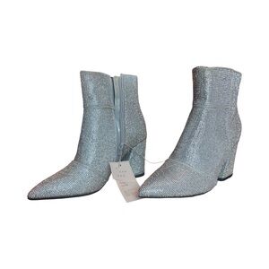 NWT A New Day Cailin Ankle Boots Silver Rhinestone Size 8